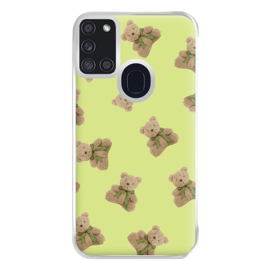Green Teddy Bears Phone Case for Galaxy A21s
