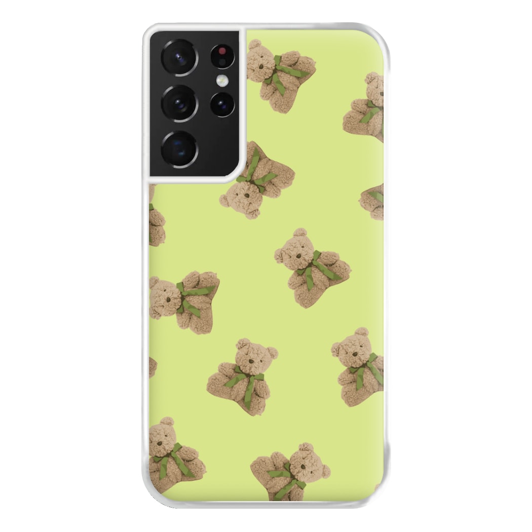 Green Teddy Bears Phone Case for Galaxy S21 Ultra