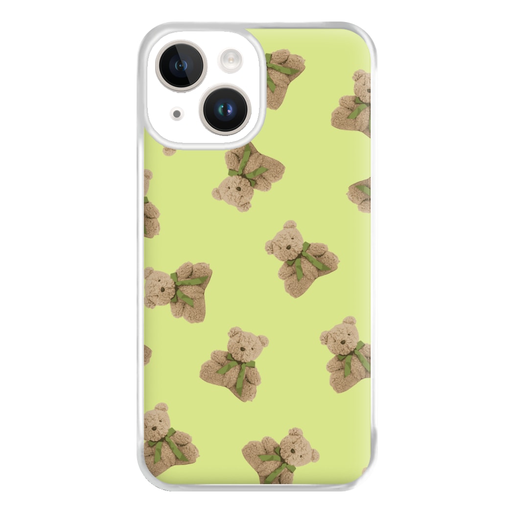 Green Teddy Bears Phone Case for iPhone 14