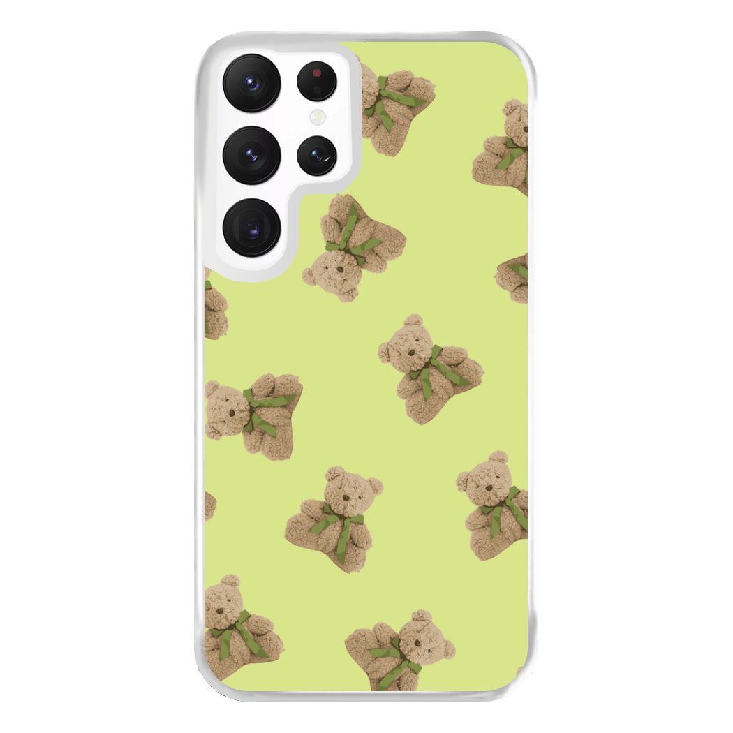 Green Teddy Bears Phone Case for Galaxy S22 Ultra