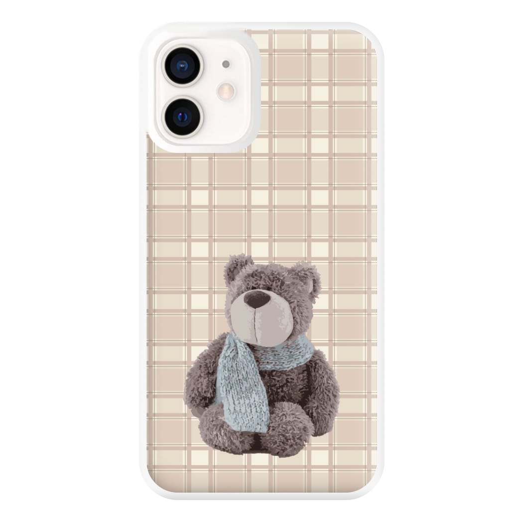 Tartan Teddy Bear Phone Case for iPhone 13 Mini