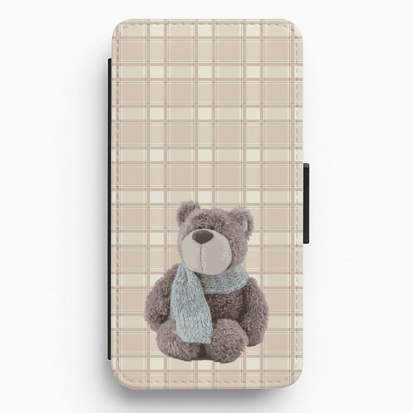 Tartan Teddy Bear Flip / Wallet Phone Case