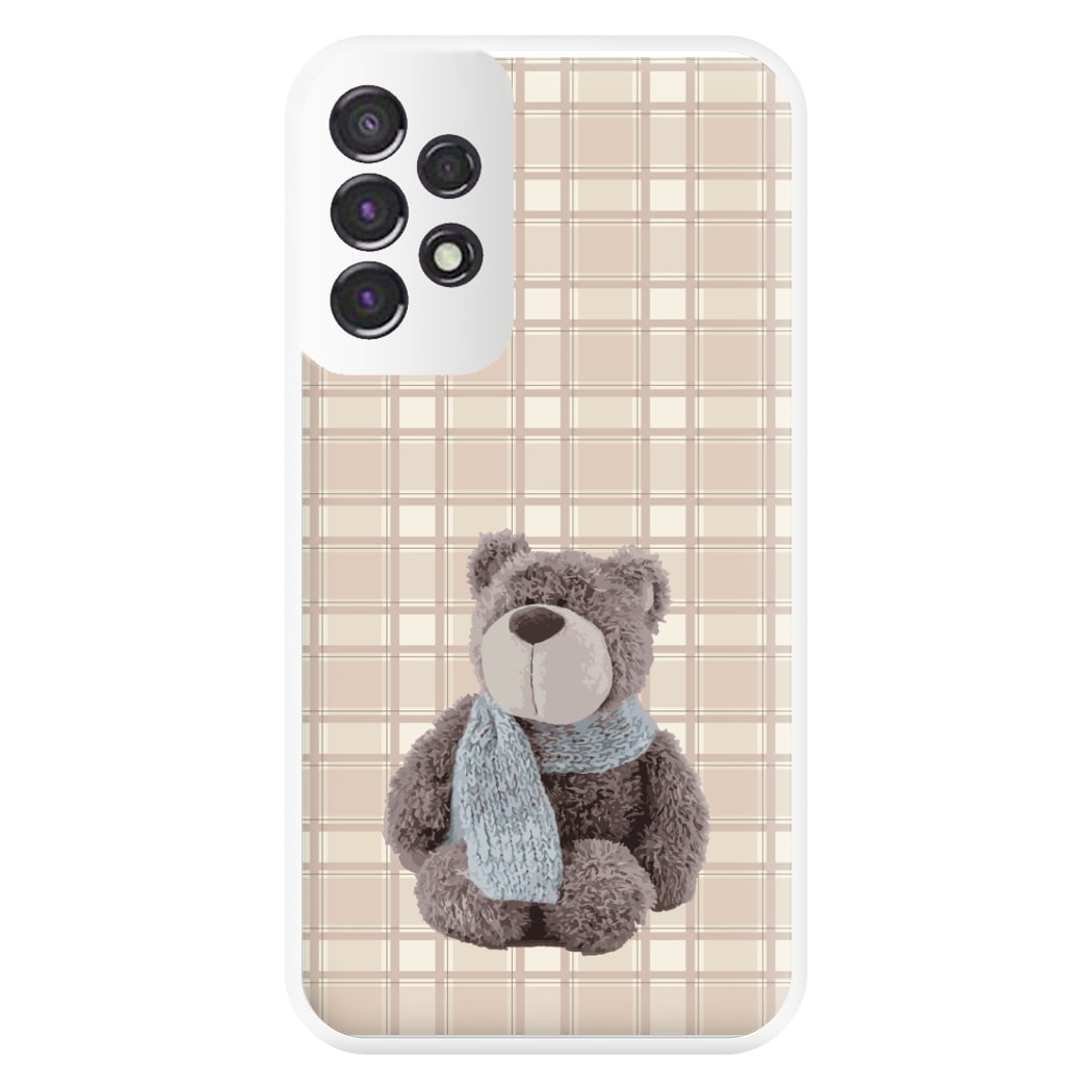 Tartan Teddy Bear Phone Case for Galaxy A53