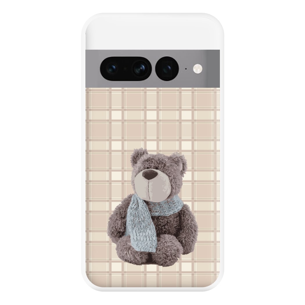 Tartan Teddy Bear Phone Case for Google Pixel 7 Pro