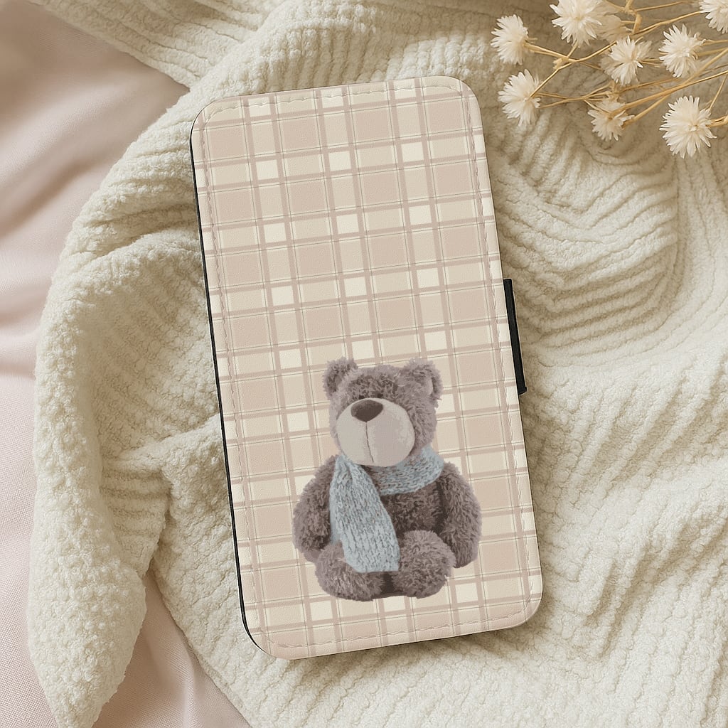Tartan Teddy Bear  Wallet Phone Case