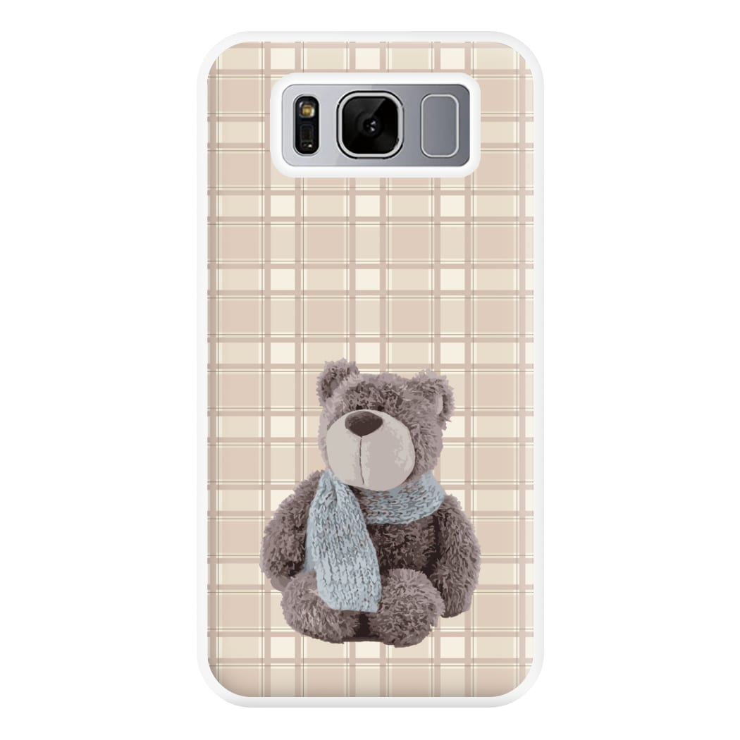 Tartan Teddy Bear Phone Case for Galaxy S8 Plus