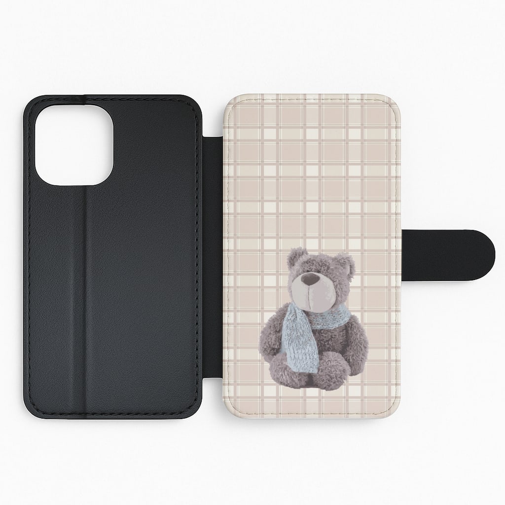 Tartan Teddy Bear  Flip Phone Case