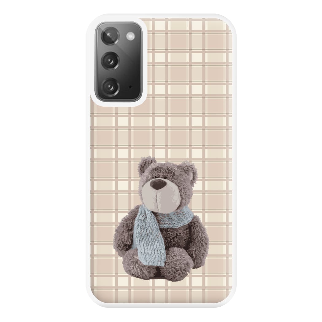 Tartan Teddy Bear Phone Case for Galaxy Note 20 Ultra