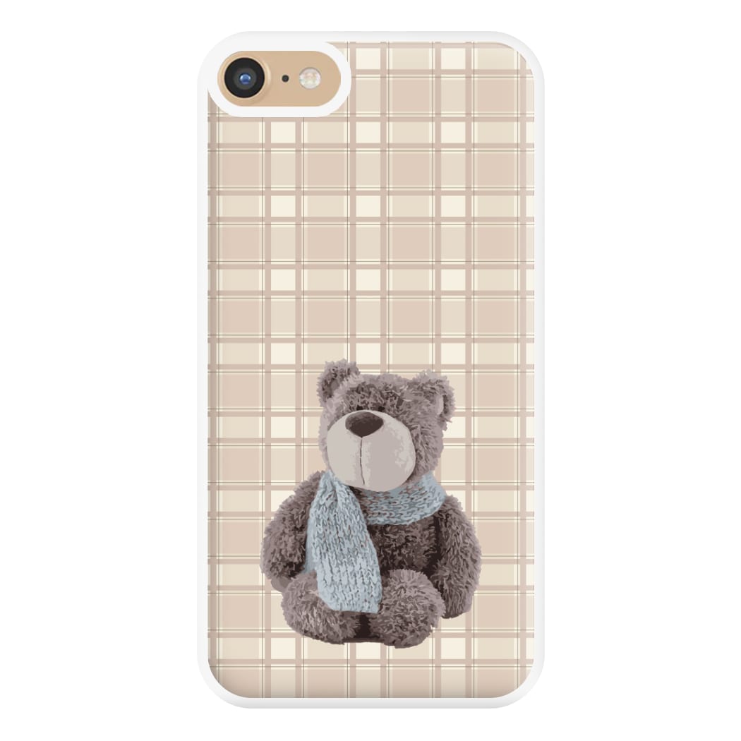 Tartan Teddy Bear Phone Case for iPhone 6 / 7 / 8 / SE