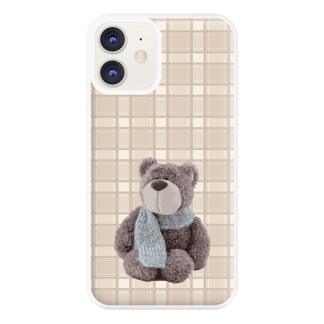 Tartan Teddy Bear Phone Case for iPhone 12 / 12 Pro