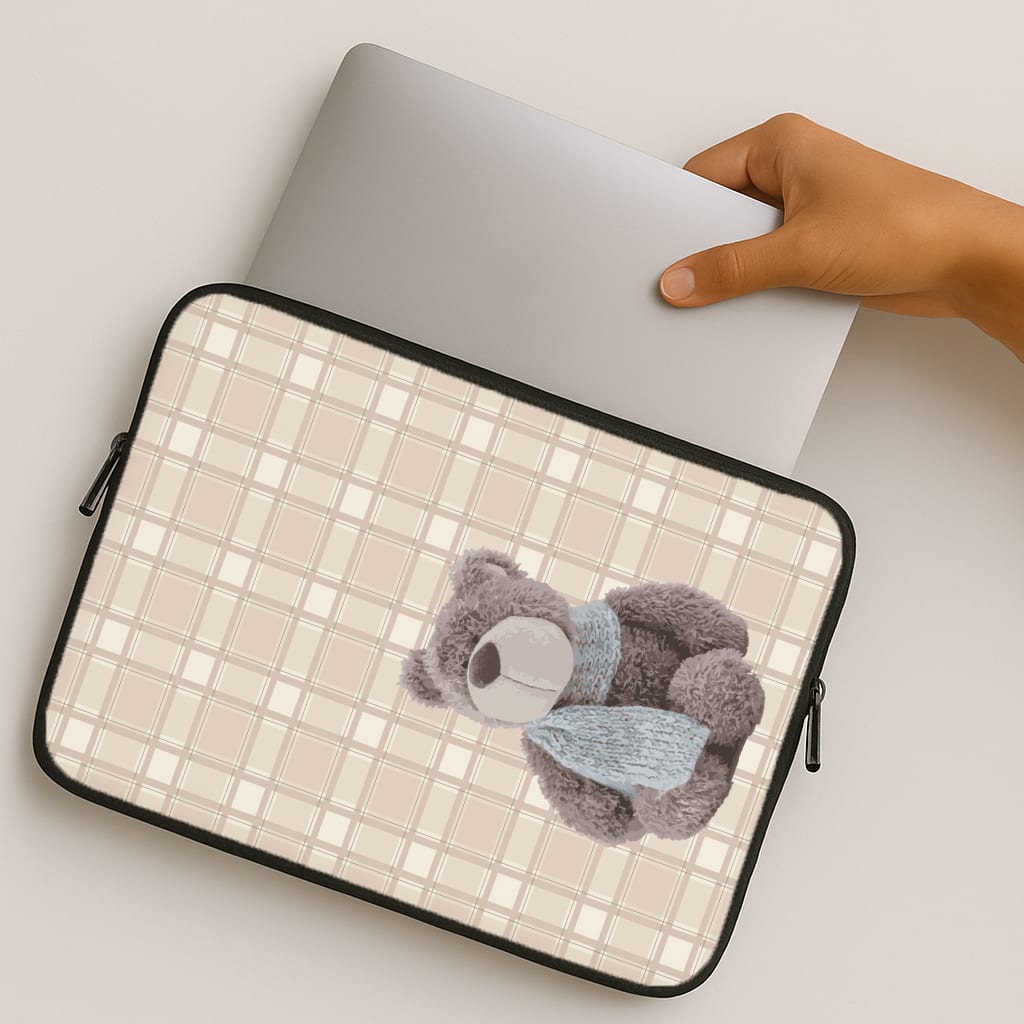 Tartan Teddy Bear MacBook Case