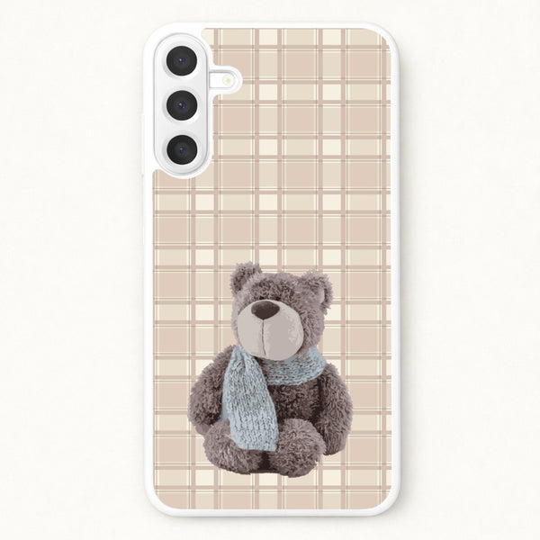 Tartan Teddy Bear Phone Case for Galaxy A57