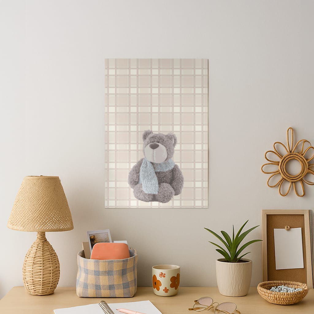 Tartan Teddy Bear Art Print