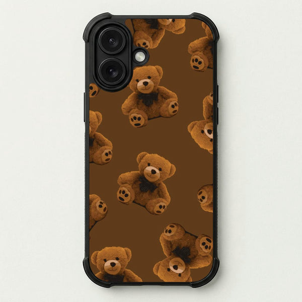 Cute Brown Bear Pattern Phone Case — Bumper case