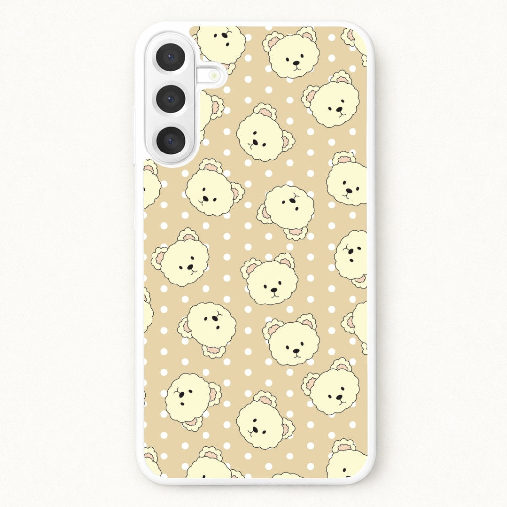 Cream Teddy Bears And Dots Pattern Phone Case for Galaxy A57