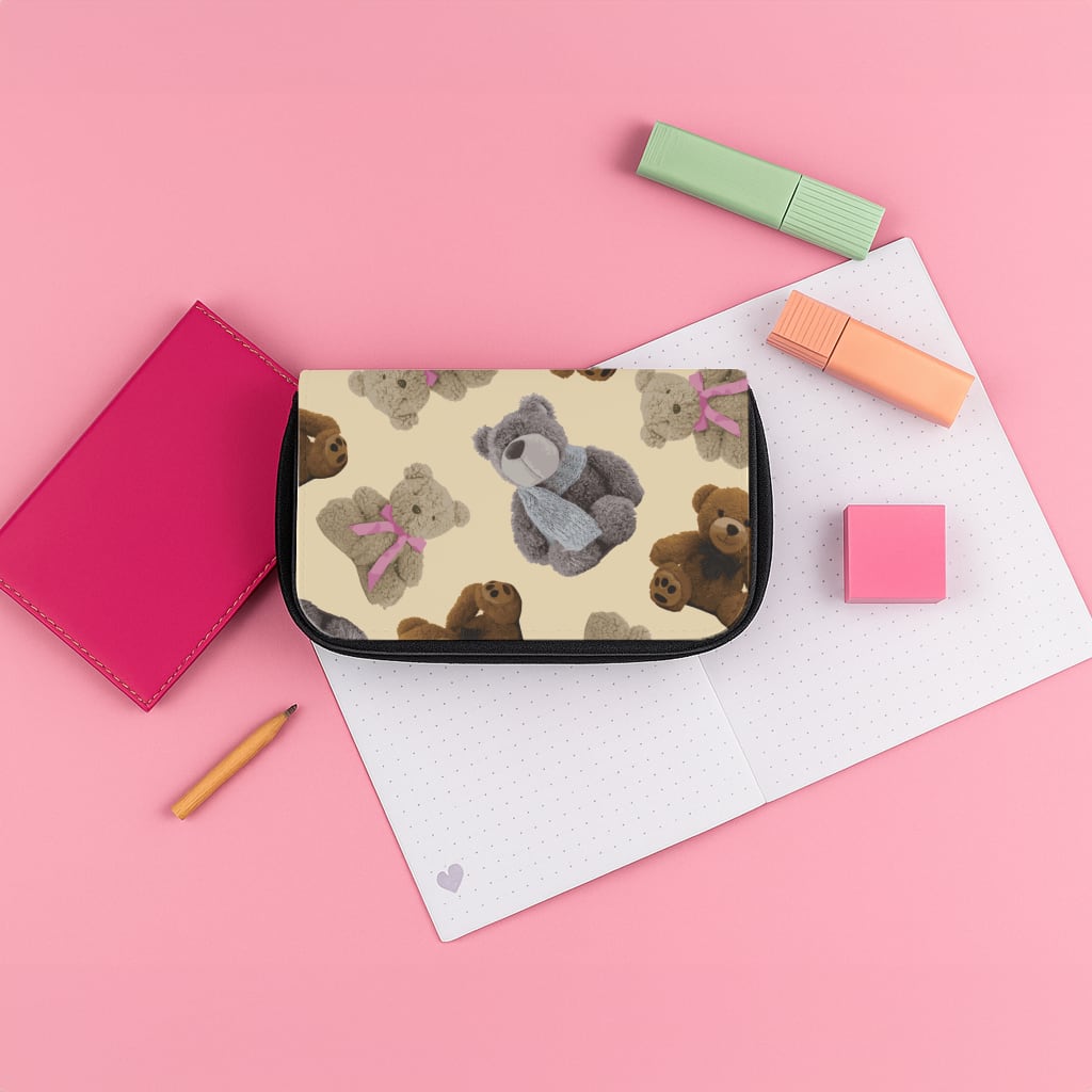 Assortment Of Teddies Pattern Pencil Case