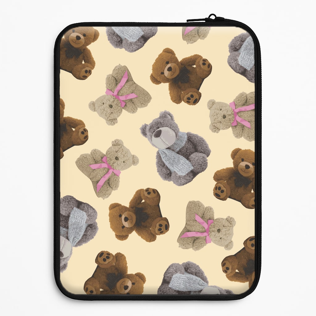 Assortment Of Teddies Pattern Laptop Sleeve