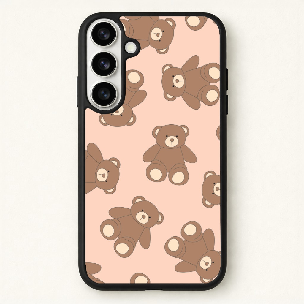 Cartoon Brown Bear Pattern Phone Case for Galaxy S26