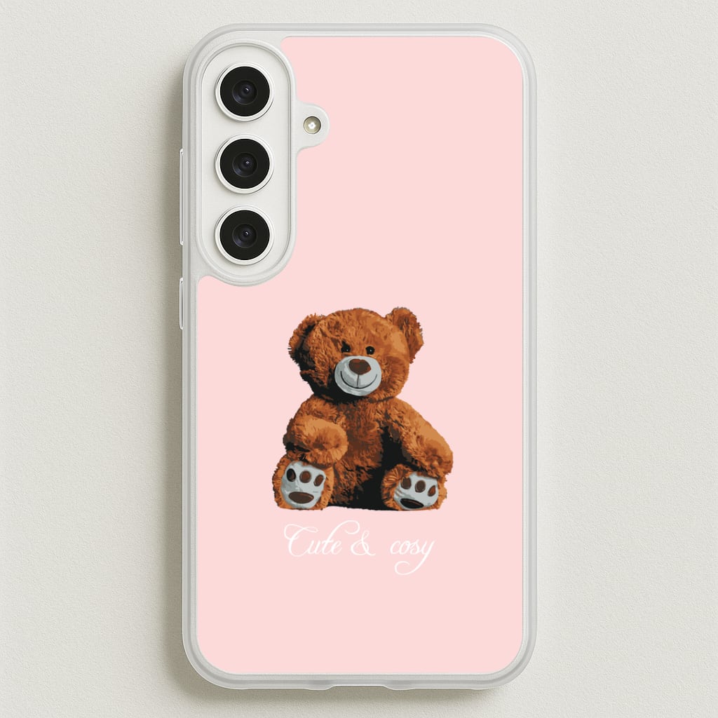 Cute And Cosy Teddy Bear Phone Case for Galaxy S25FE