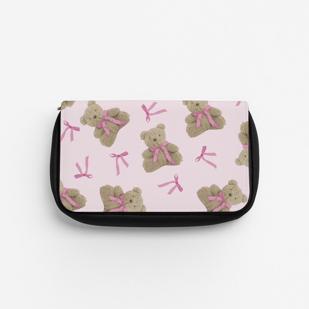 Coquette Teddy Bears And Bows Pattern Pencil Case
