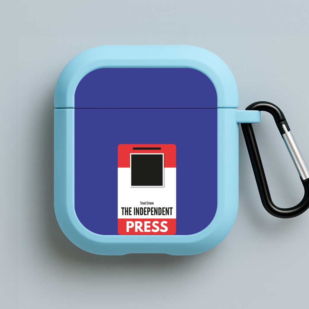 The Independent Press Blue AirPods Case