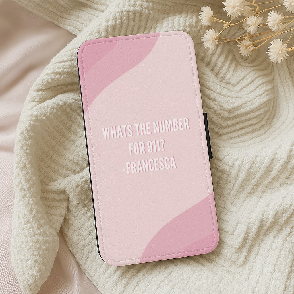 Francesca 911 Quote - Too Hot To Handle Wallet Phone Case