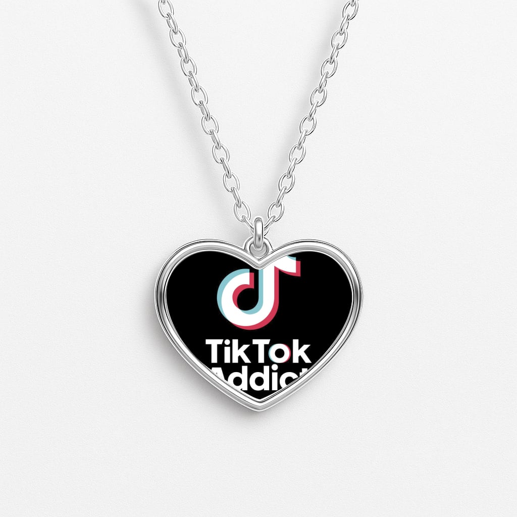 TikTok Addict Heart Necklace