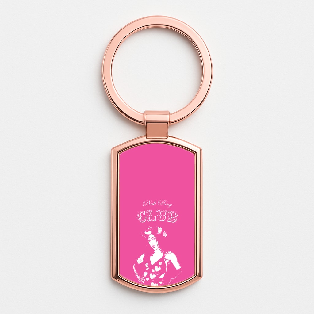 Pink Pony Club 2 Rose Gold Keyring