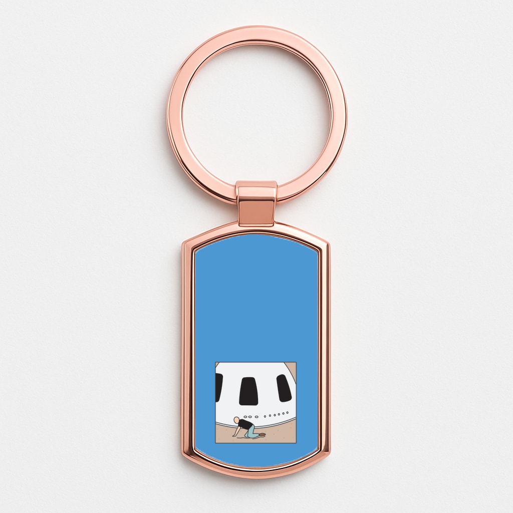 Jeff Falling Over Rose Gold Keyring