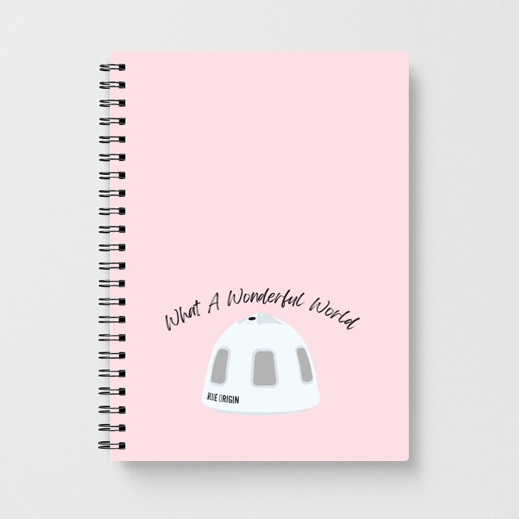 What A Wonderful World Space Launch Notebook