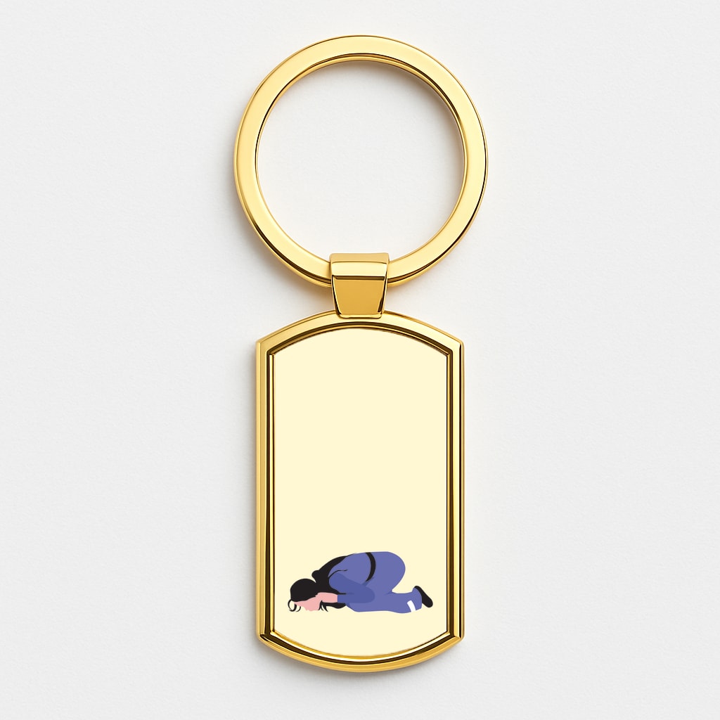 Katy Kissing Ground Gold Keyring