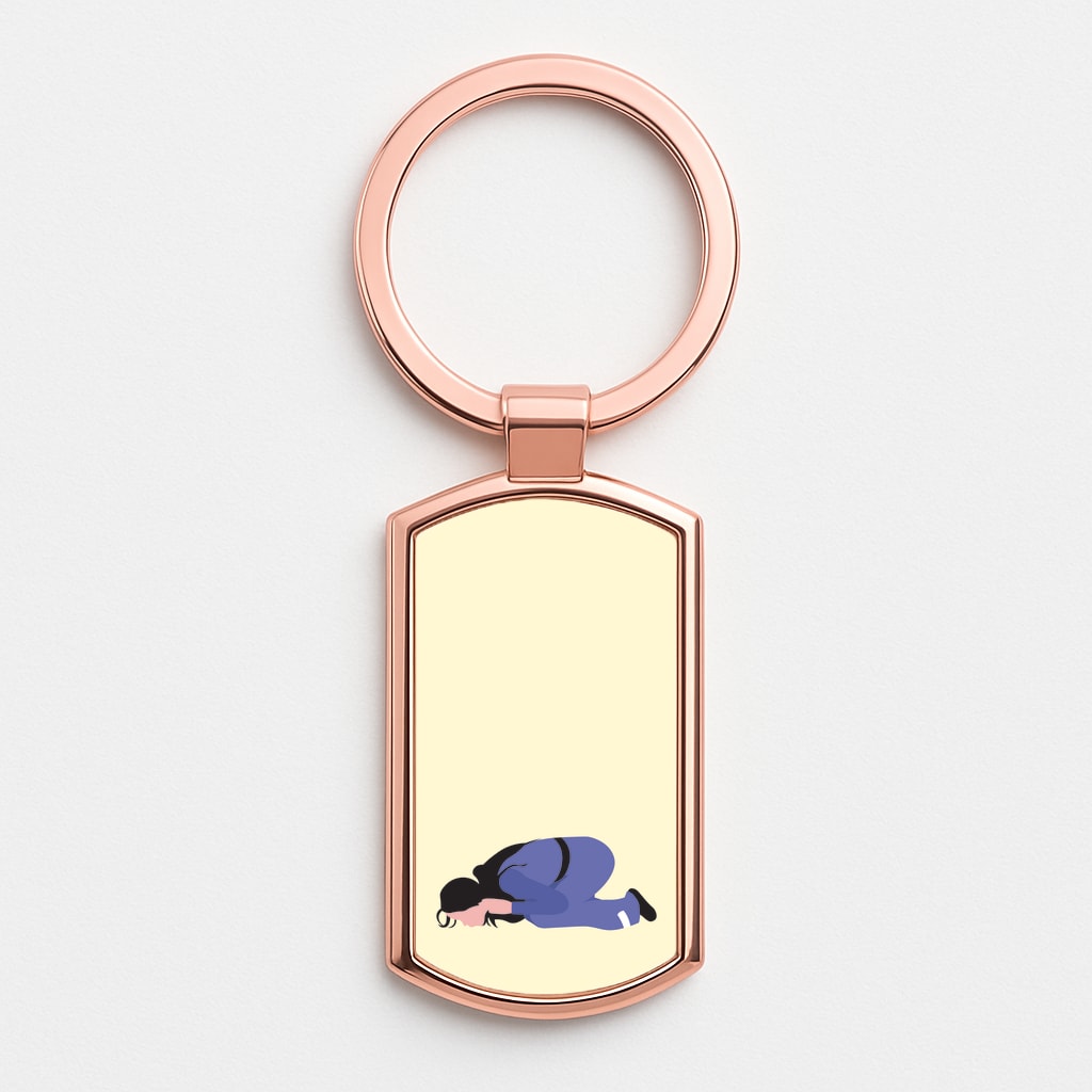 Katy Kissing Ground Rose Gold Keyring