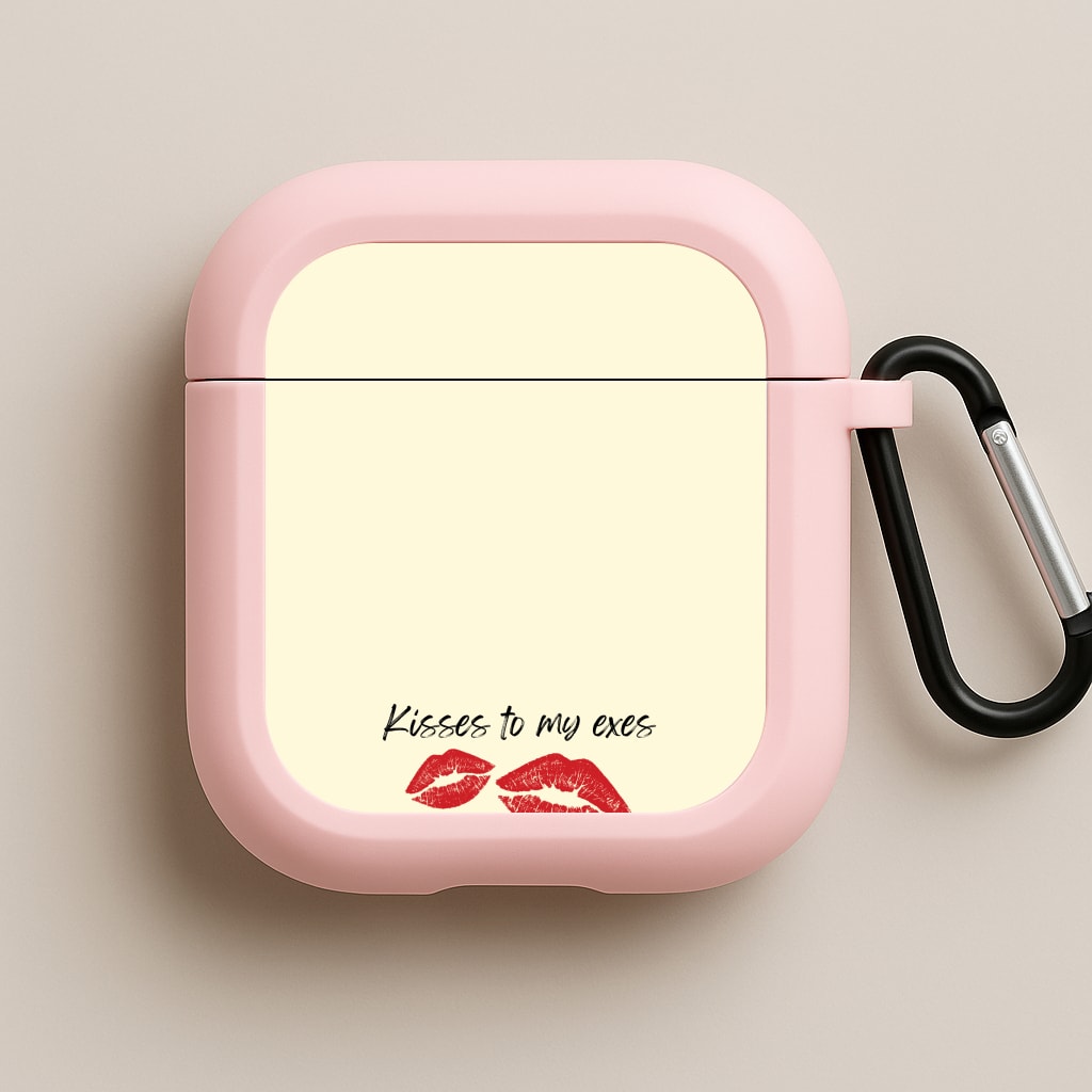 Kisses To My Exes Pink AirPods Case