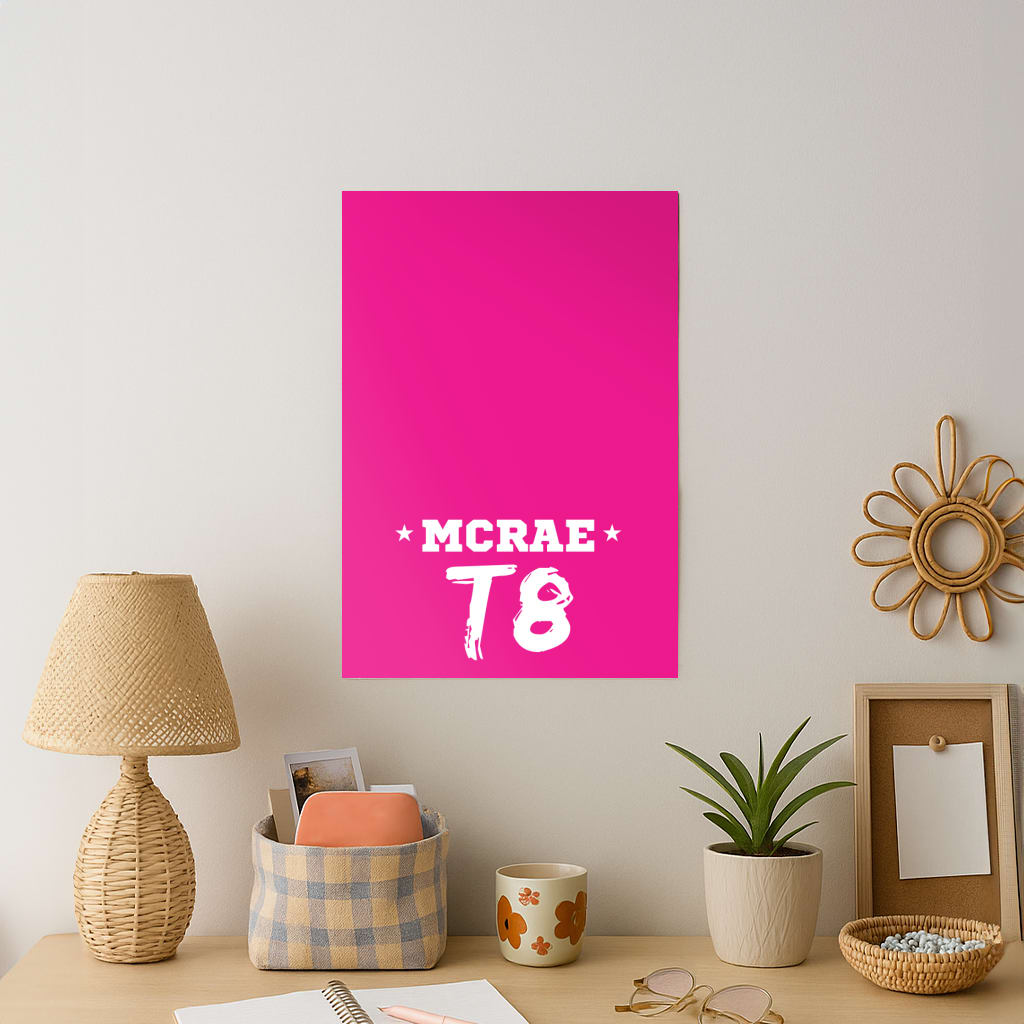 Pink T8 Sports Art Print
