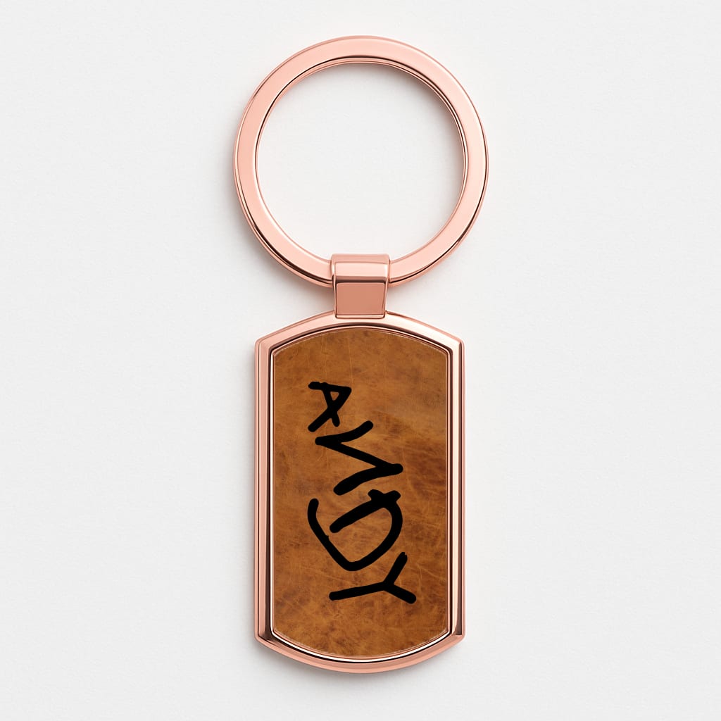 Andy Footprint Rose Gold Keyring