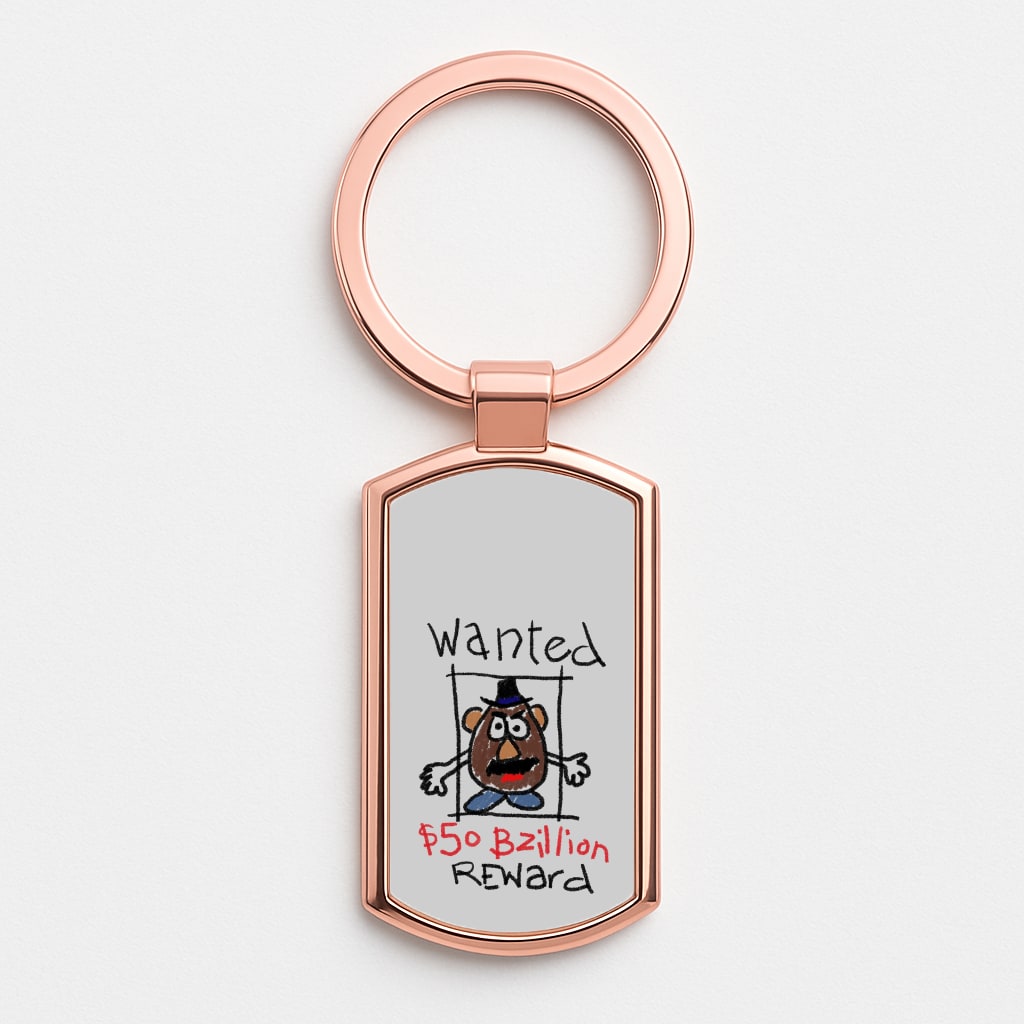 Mr Potato Head - Wanted A Story of Toys Rose Gold Keyring