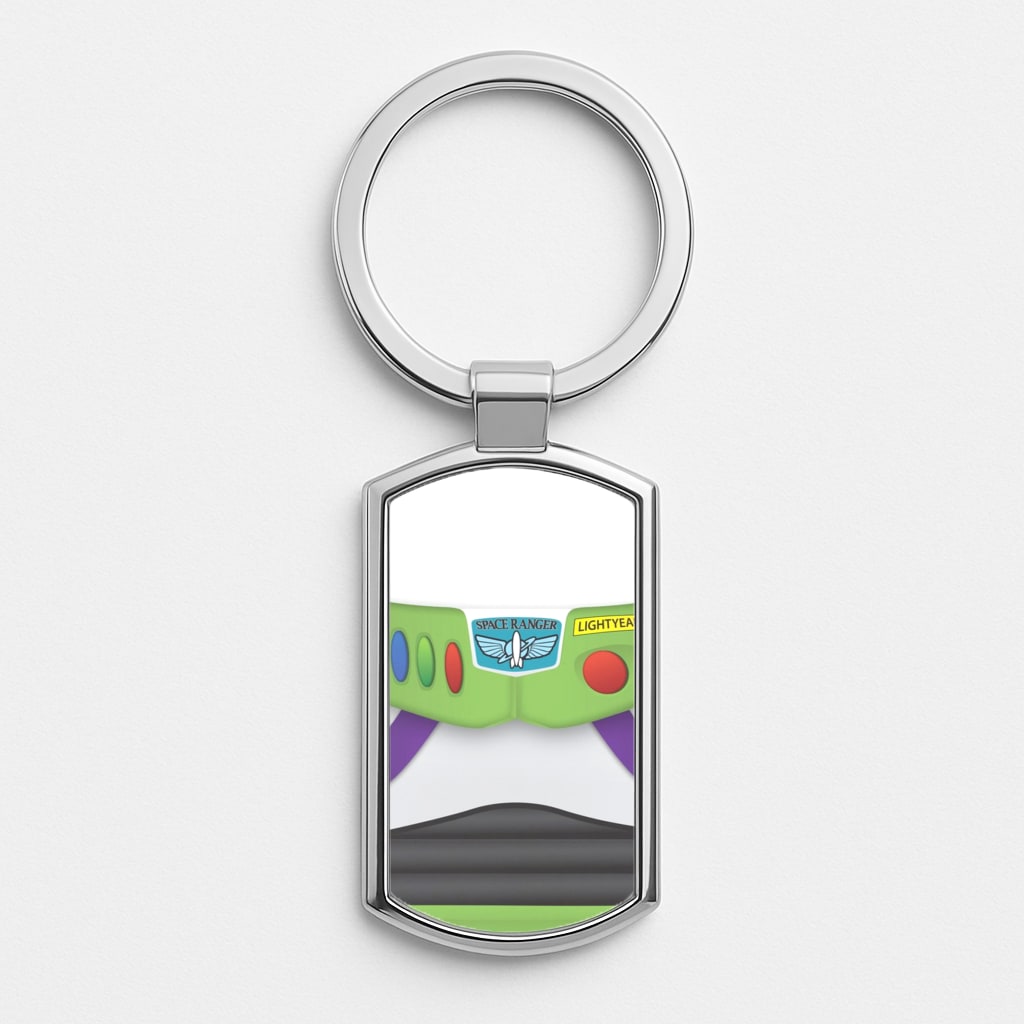 Buzz Outfit A Story of Toys Silver Keyring
