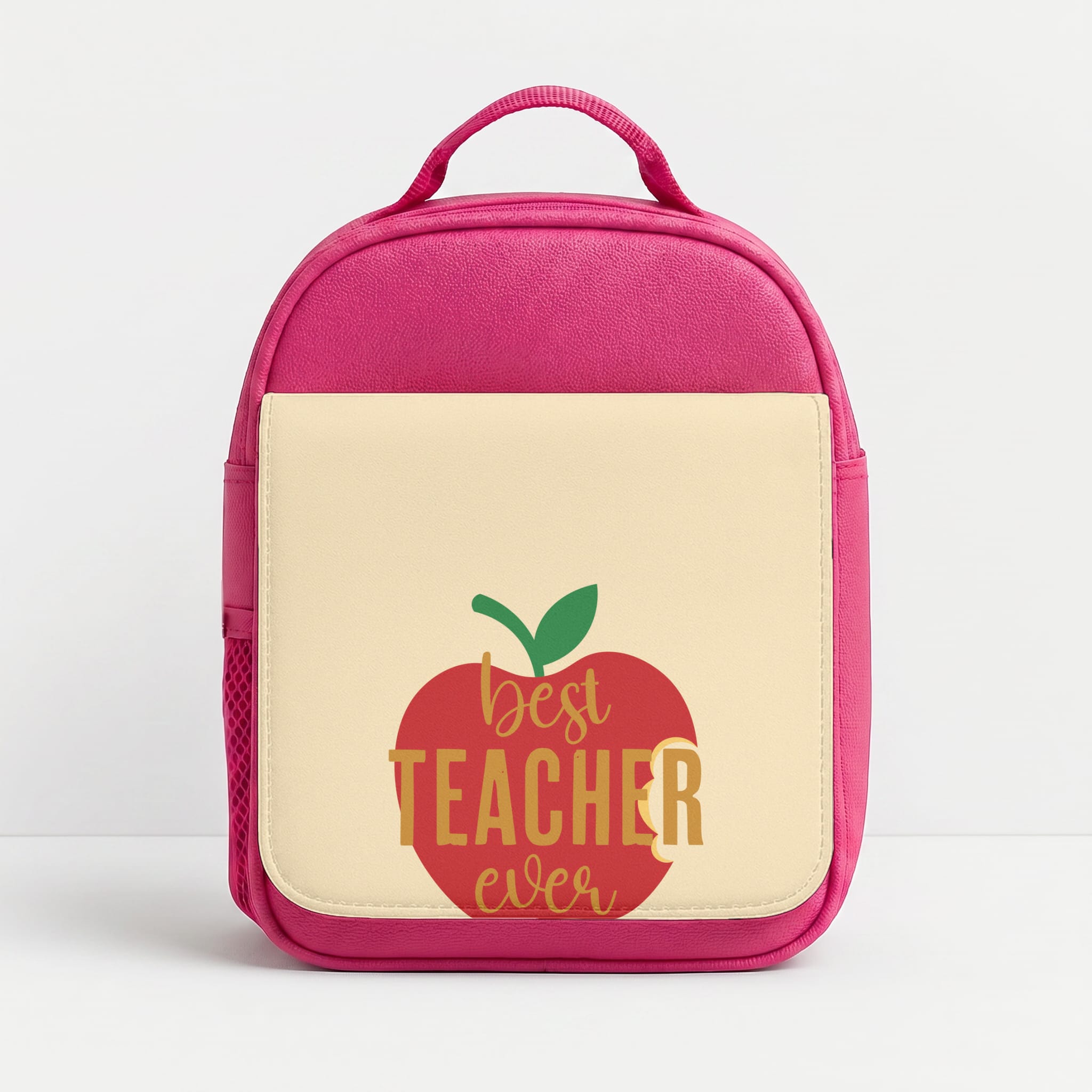 Apple Best Teacher Ever Lunchbox - Pink