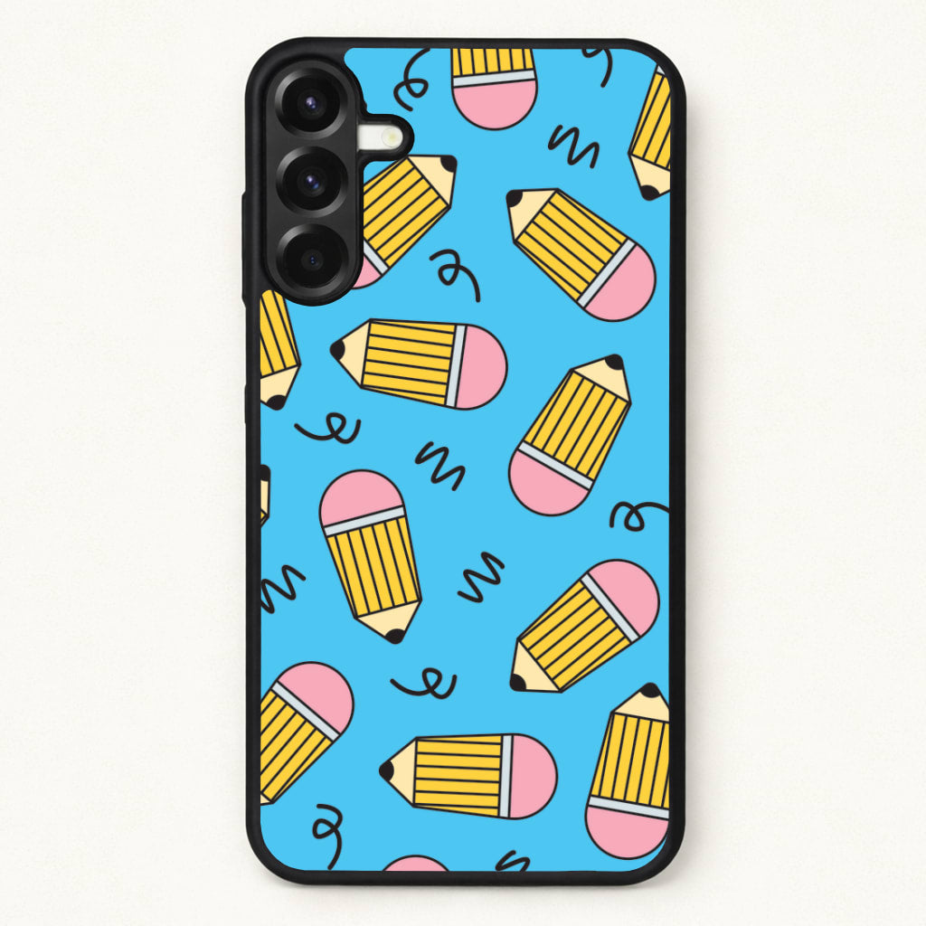 Pencils And Scribbles Pattern Phone Case for Galaxy A57