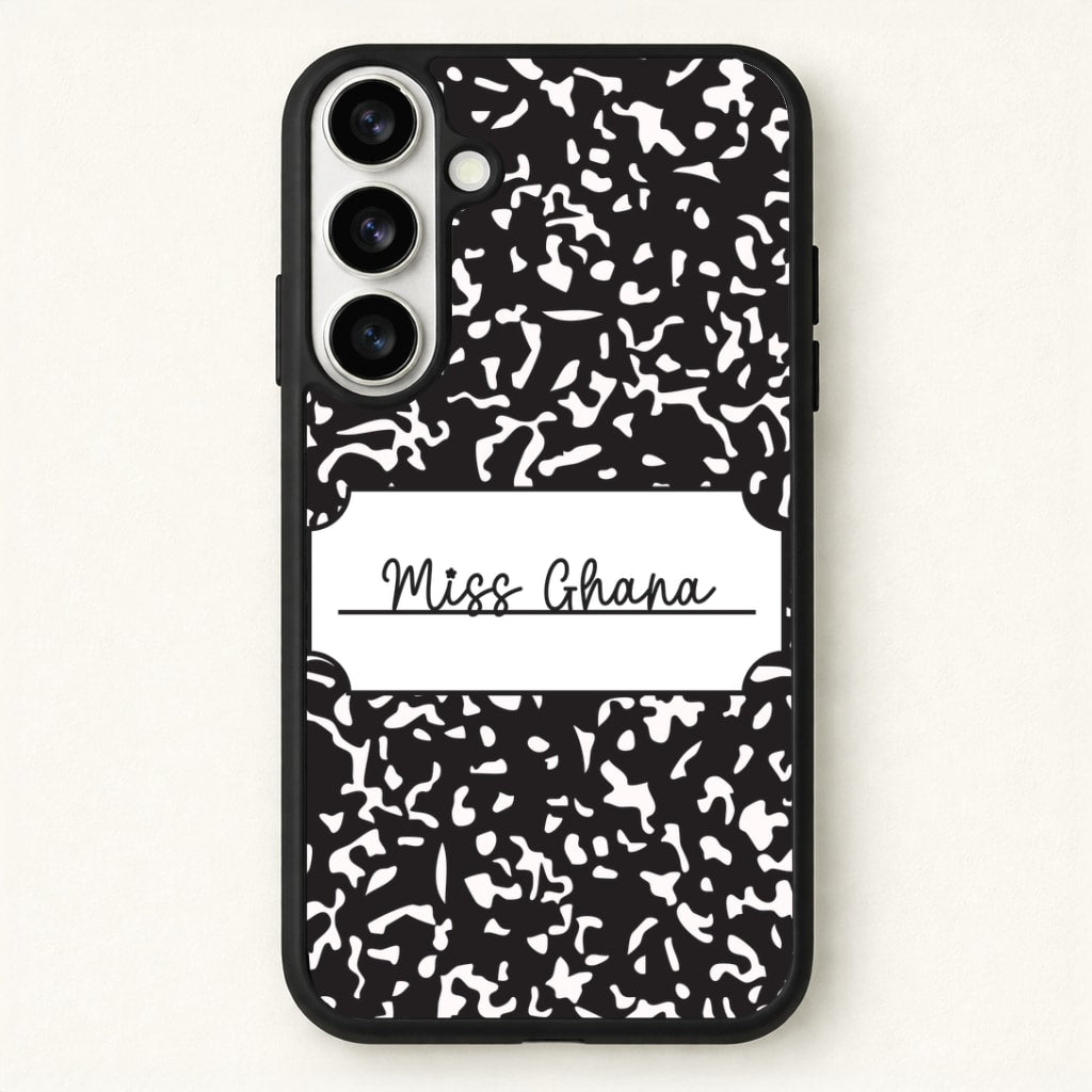 Personalised School Notebook Phone Case for Galaxy S26