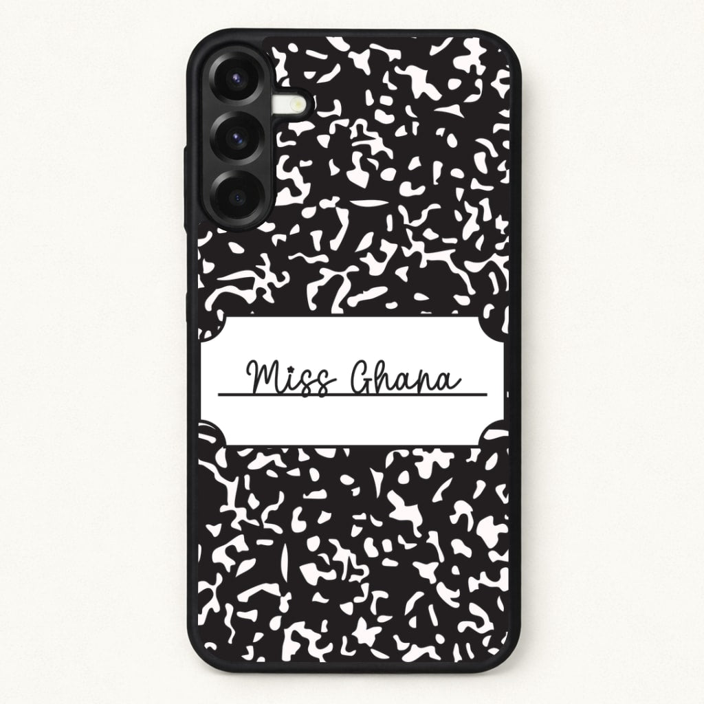 Personalised School Notebook Phone Case for Galaxy A17