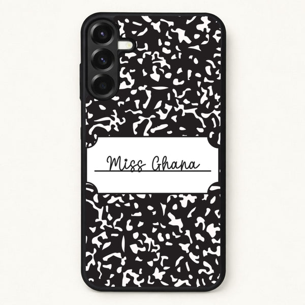 Personalised School Notebook Phone Case for Galaxy A57