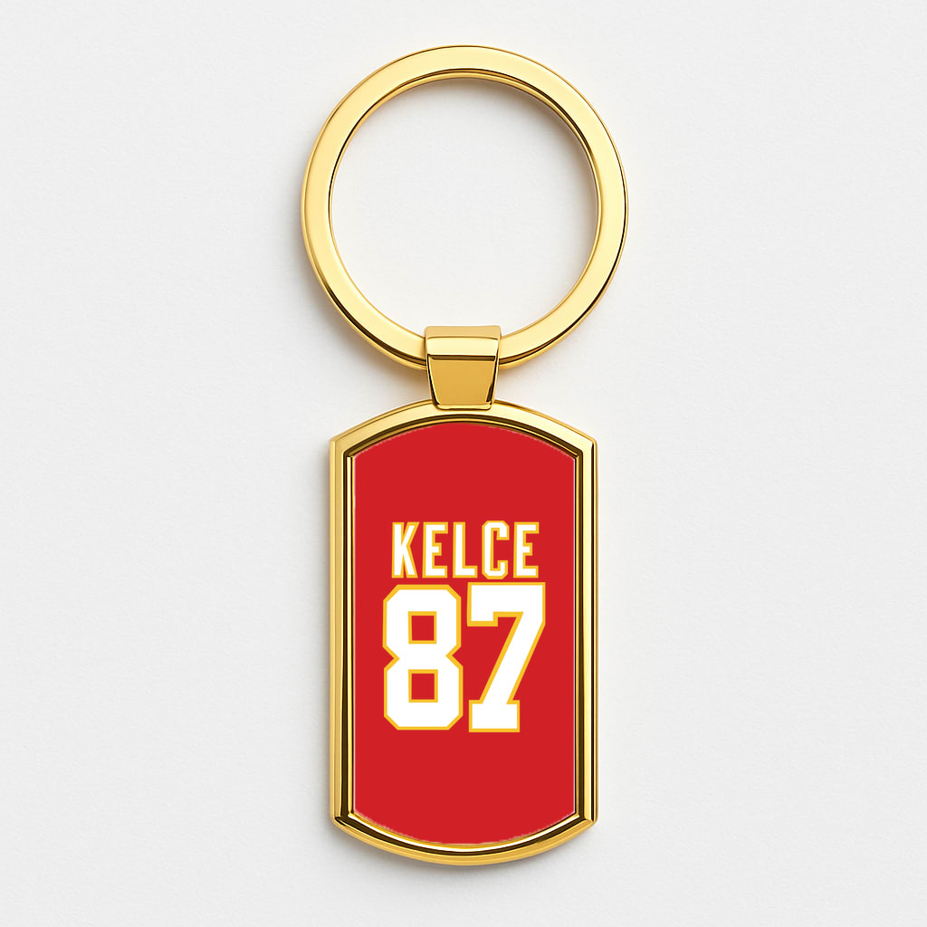 Kelce 87 - Travis Gold Keyring
