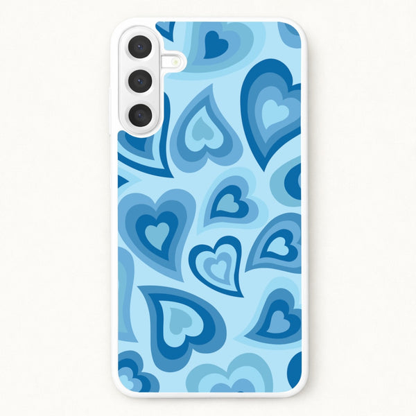 Blue Hearts - Trippy Patterns Phone Case for Galaxy A17
