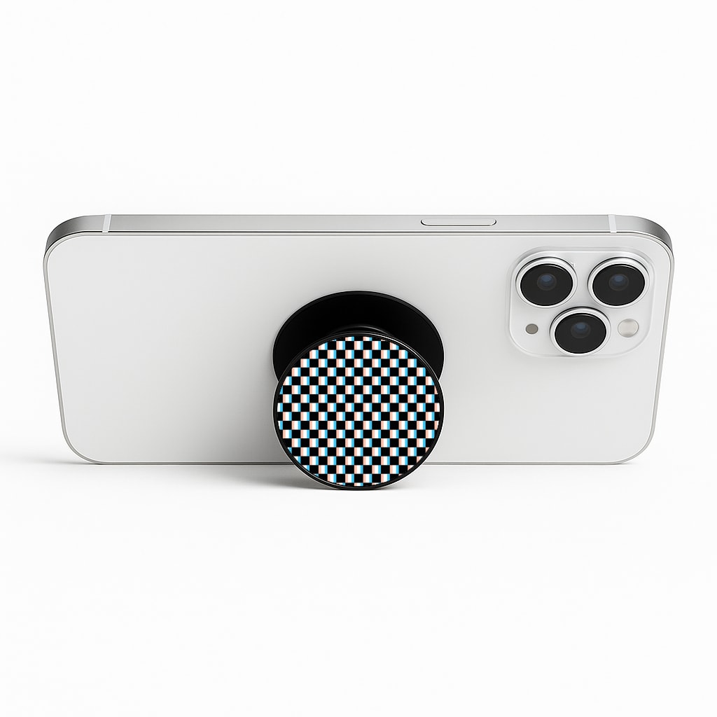 3D Squares - Trippy Patterns Phone Stand