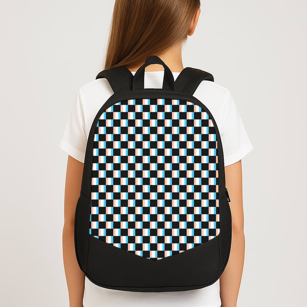 3D Squares - Trippy Patterns Large School Bag
