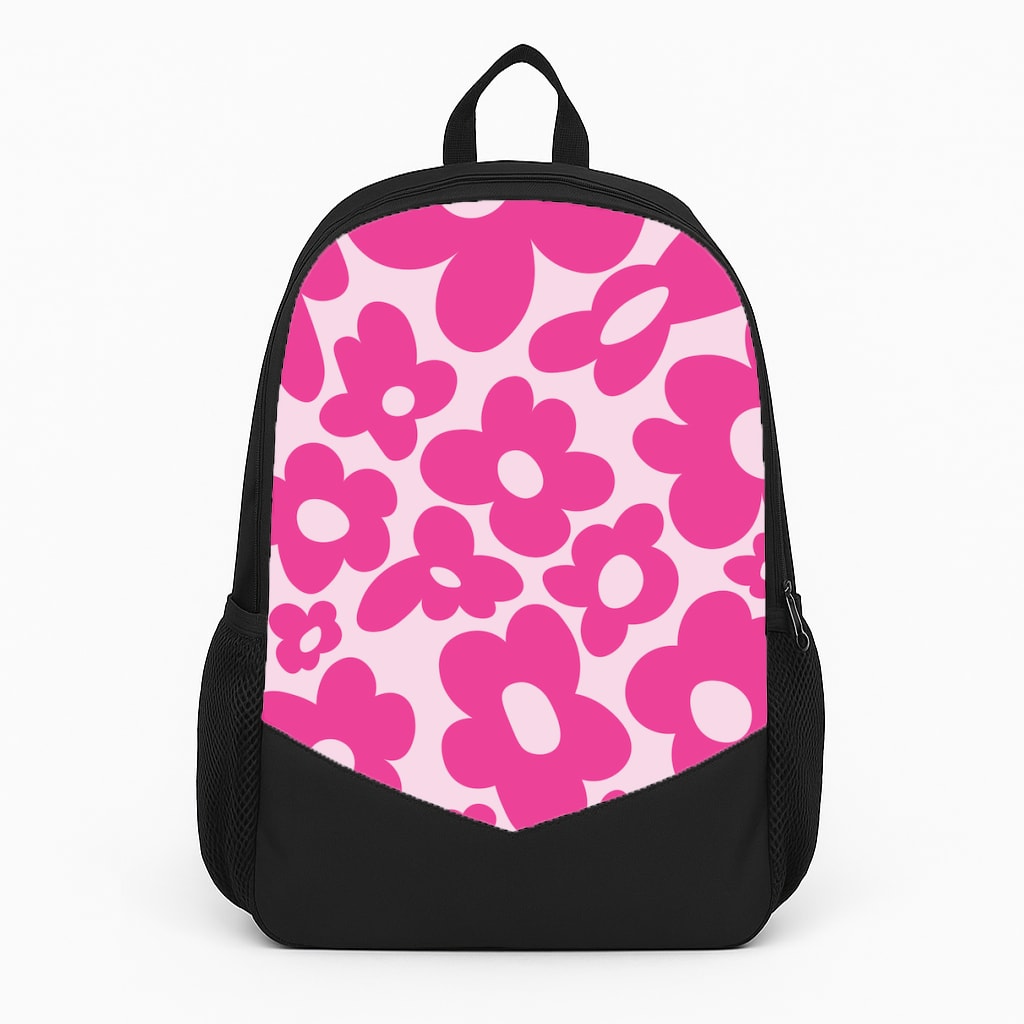 Pink Flowers - Trippy Patterns Backpack