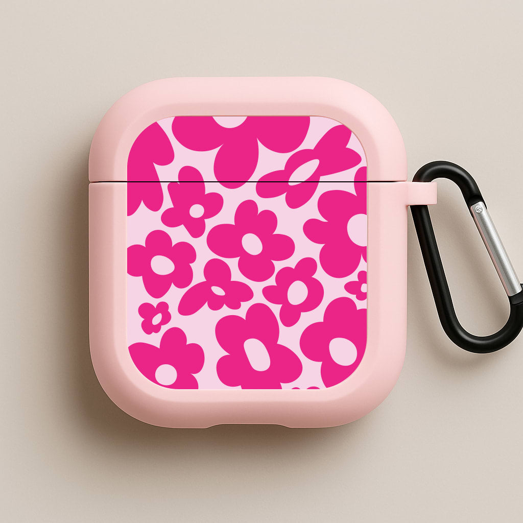 Pink Flowers - Trippy Patterns Pink AirPods Case