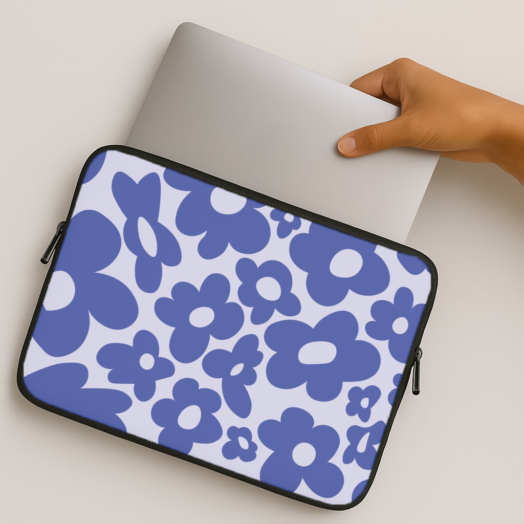 Blue Flowers - Trippy Patterns MacBook Case