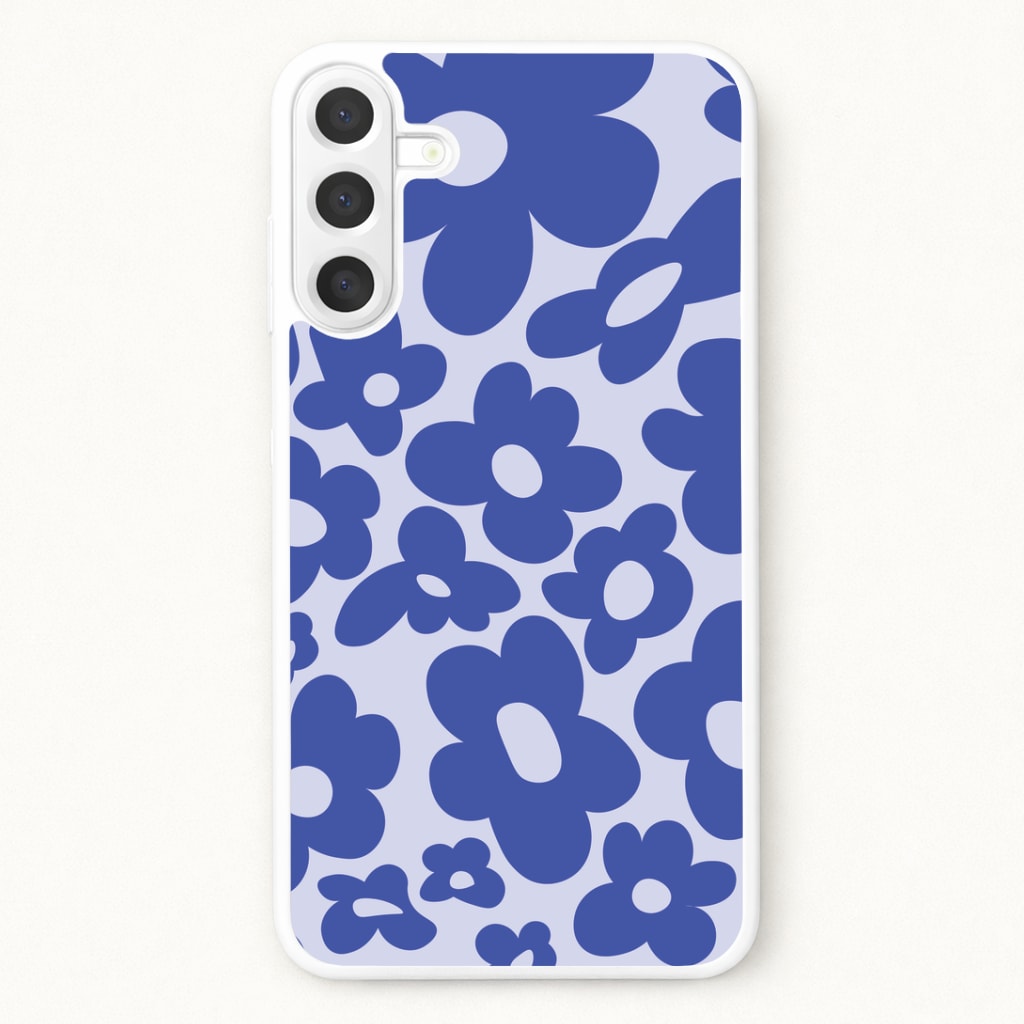 Blue Flowers - Trippy Patterns Phone Case for Galaxy A37
